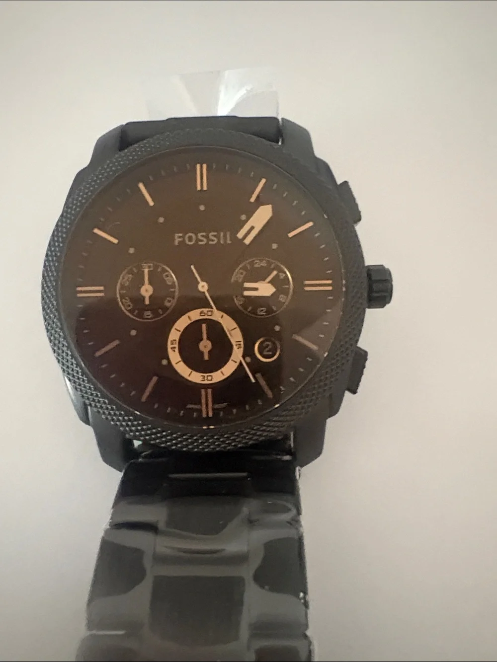 Fossil Black Watch with Gold Accents